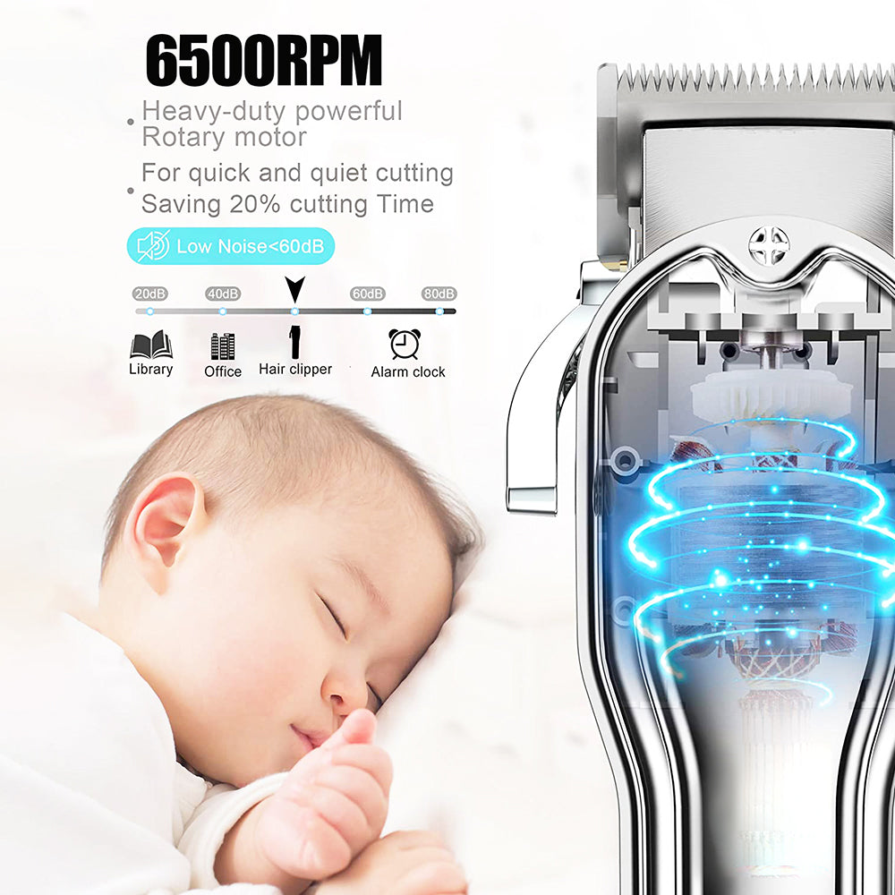 Full Metal Professional Hair Clipper for Men Low Noise Barber shop Haircut Machine Hair Cutter Beard Shaving Trimmer Cutter for Adult