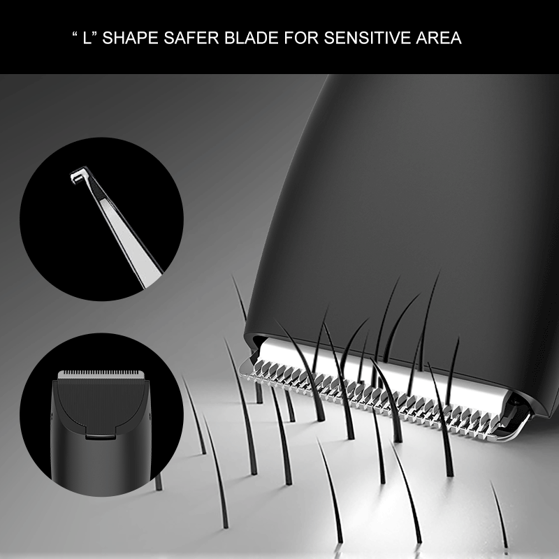Men's Groin Body & Beard Trimmer Skinsafe Ball Shaver for Sensitive Skin Pubic Clipper Removal Bikini Epilator