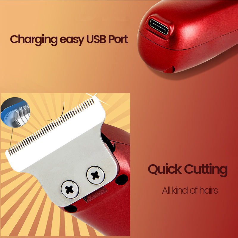 Professional Hair Trimmer Electric Men Clippers 0 MM T Blade Small Rechargeable Barber Haircut Machine Beard Trimmer Shaver