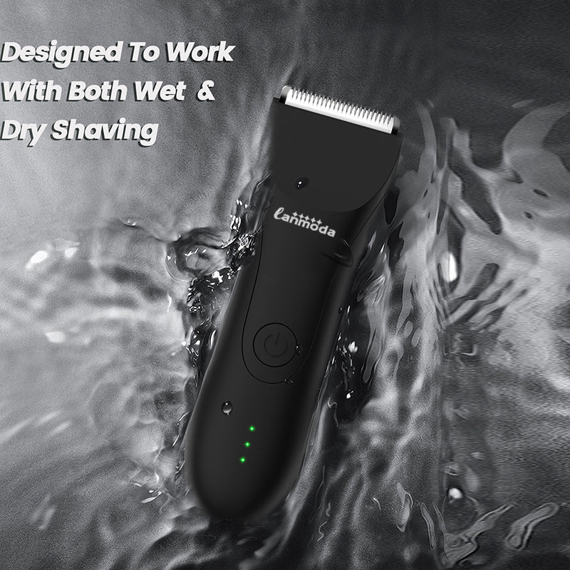 Groin Trimmer for Men Pubic & Body Groomer Electric Bikini Trimmer Hair Manscaper Removal Male Balls Shaver Waterproof