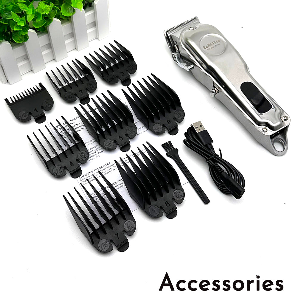 Full Metal Professional Hair Clipper for Men Low Noise Barber shop Haircut Machine Hair Cutter Beard Shaving Trimmer Cutter for Adult