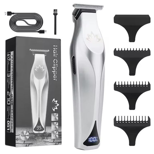 0.1 MM Bald Carving Electric Hair Clipper Oil Head Ear/Nose Trimmer Zero Gap Pushing Hair Cutting Machine