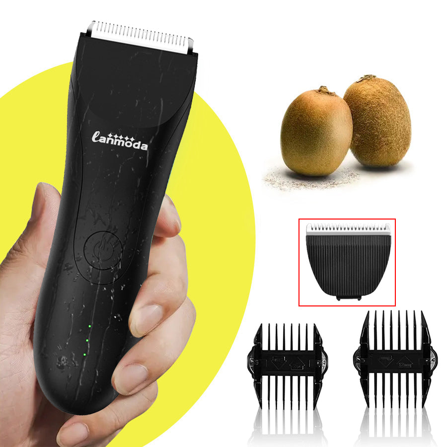 Groin Trimmer for Men Pubic & Body Groomer Electric Bikini Trimmer Hair Manscaper Removal Male Balls Shaver Waterproof