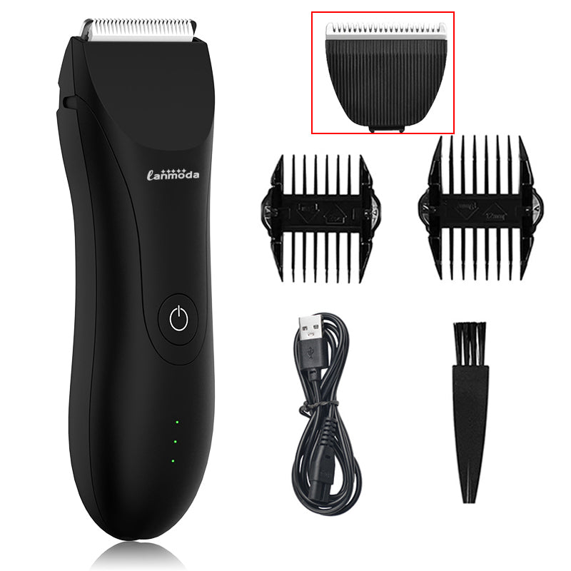 Groin Trimmer for Men Pubic & Body Groomer Electric Bikini Trimmer Hair Manscaper Removal Male Balls Shaver Waterproof