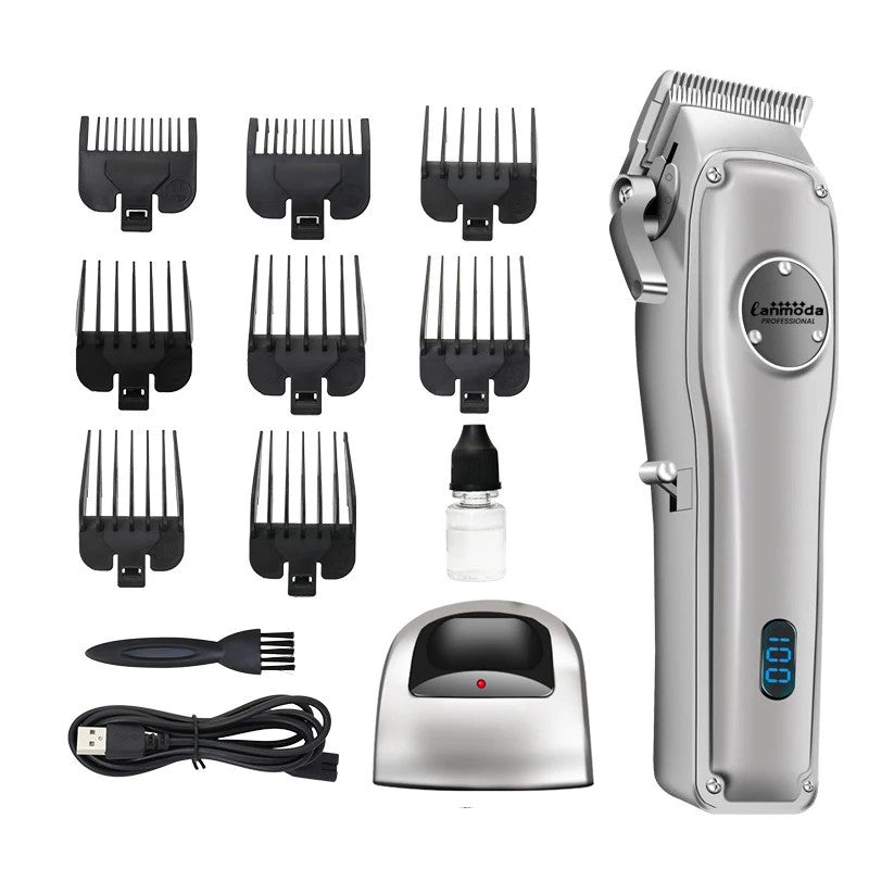 Barber Clipper Professional Electric Hair Trimmer For Men Full Metal Stainless steel Beard Haircut Machine Hair Salon Trimmer