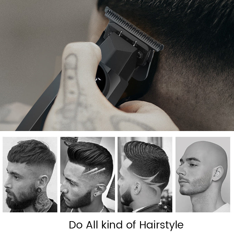 Lanmoda Professional Detailer Trimmer Hair Clipper 0 mm Carving Clipper Type-C Electric Barber Men Hair Cutter Shaver