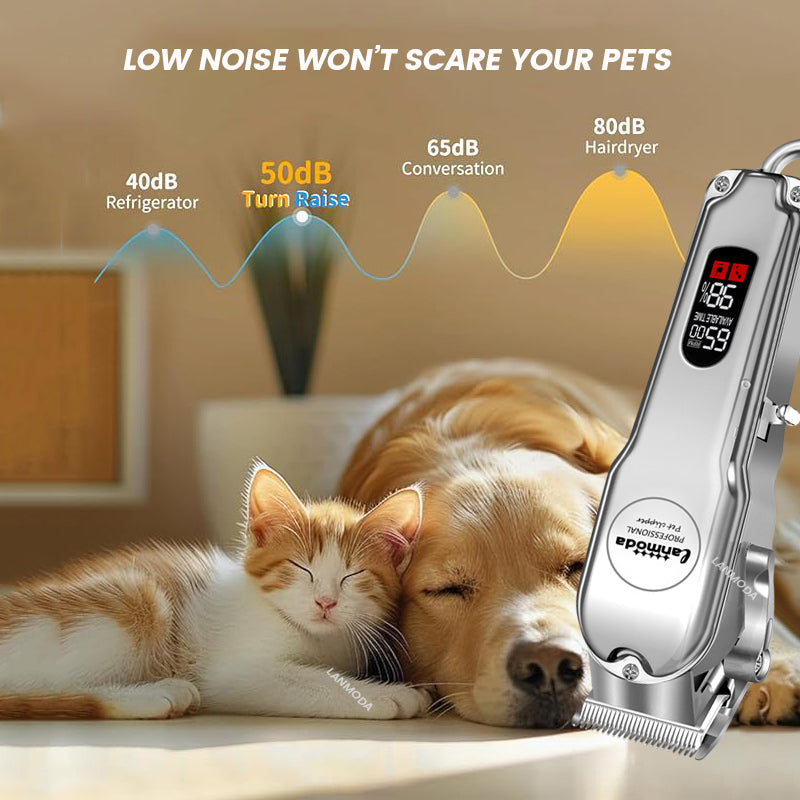 All Metal Dog Hair Clipper Professional Haircut Machine Shaving Trimmer Pet Hair Cutting Animal Grooming Shaver