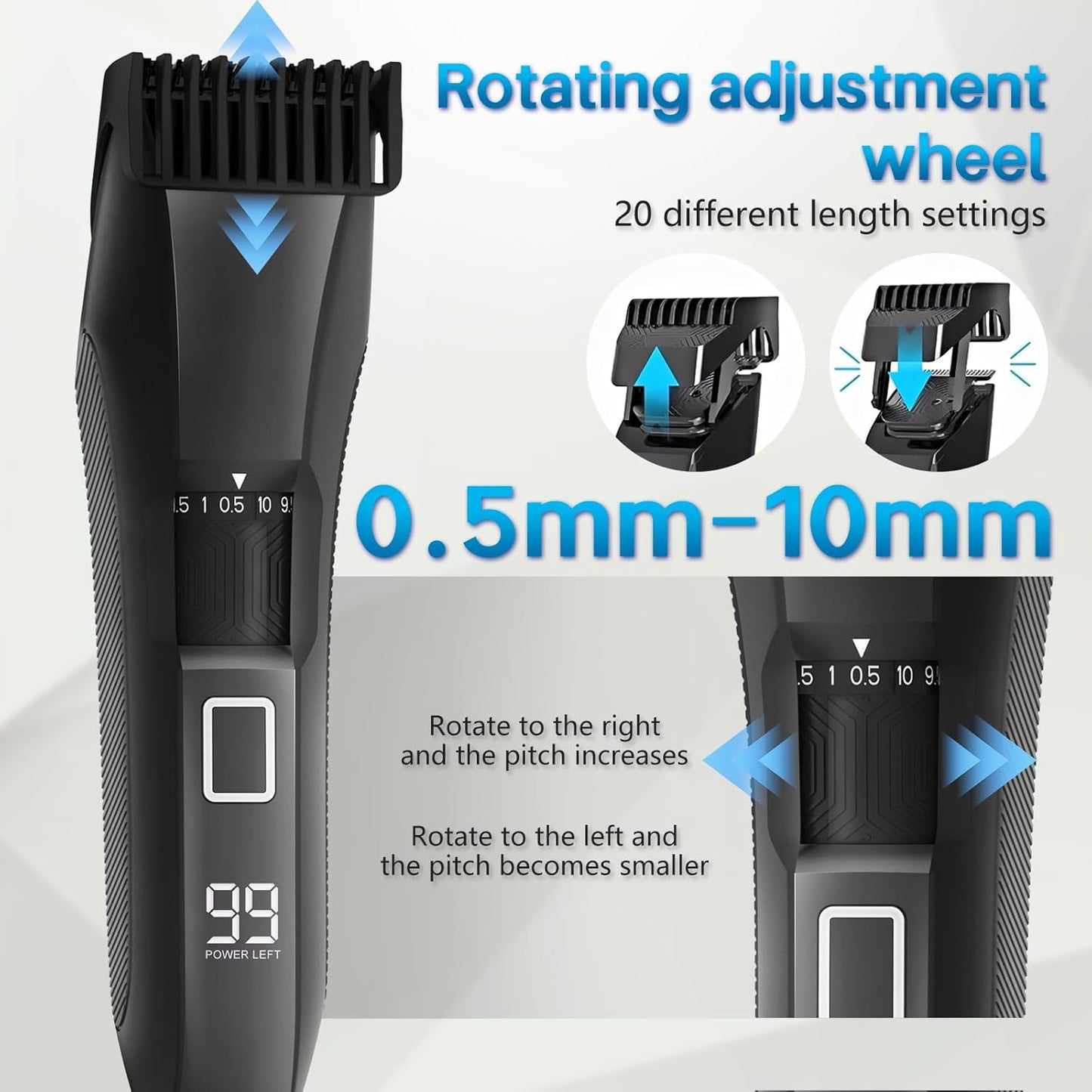 Body Manscape Adjustable Men's Groin Trimmer Face Beard Shaver Armpit Leg Chest Face Hair Clipper Remover Epilator