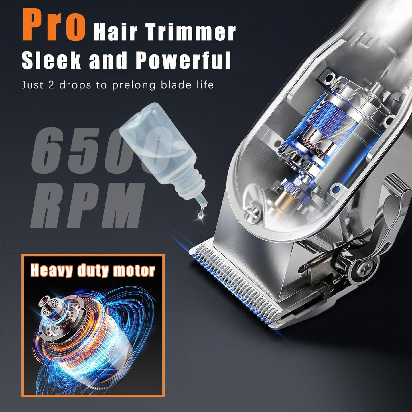 Full Metal Professional Hair Clipper for Men Low Noise Barber shop Haircut Machine Hair Cutter Beard Shaving Trimmer Cutter for Adult