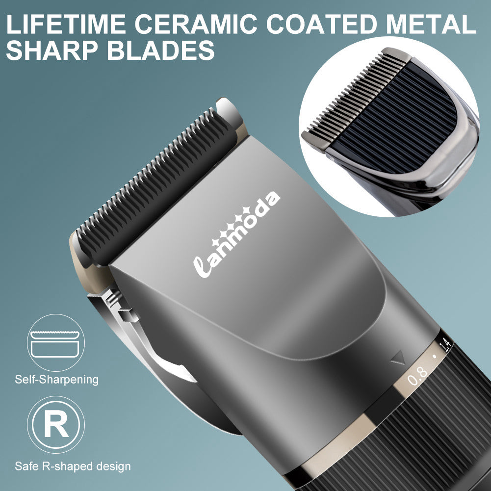 Professional Hair Clipper Rechargeable Electric Trimmer For Men Beard With Long Guide Combs Barber Cutting Machine Haircut LED Screen
