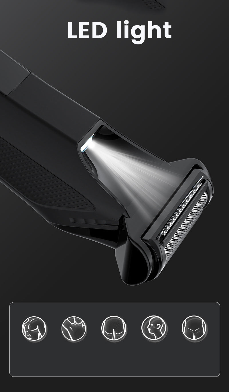 Ball Trimmer Body Shaver Pubic Clipper for Men Women 2 in 1 Electric Body Grooming Clipper Epilator Ceramic Blade Male Razor Waterproof