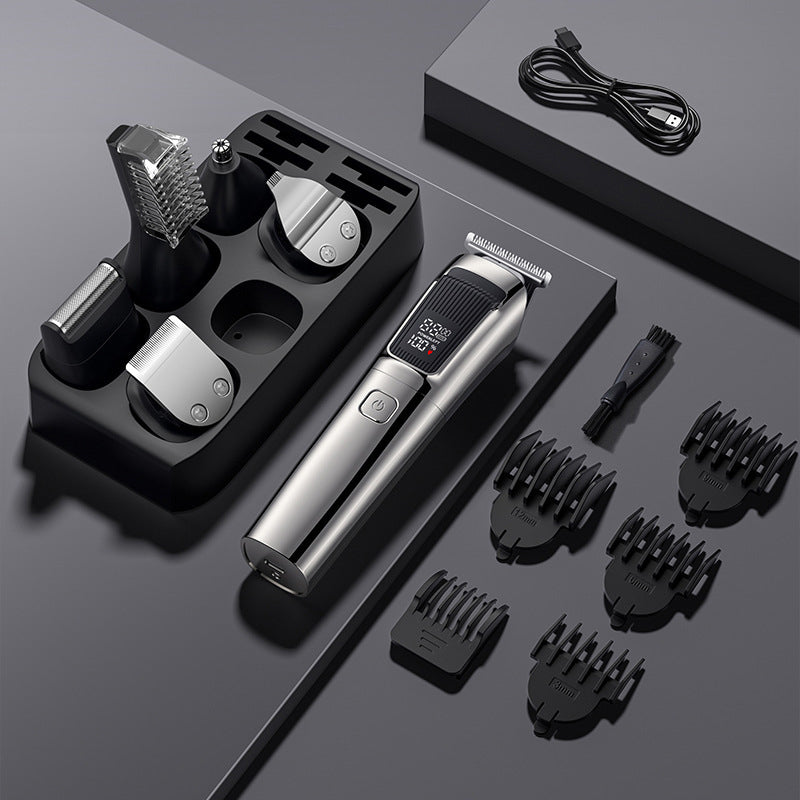 6 In 1 Electric Hair Clipper Set Men Hair Trimmer Body Grooming Kit Beard Shaver Razor Nose Trimmer Carving Clipper Free Shipping