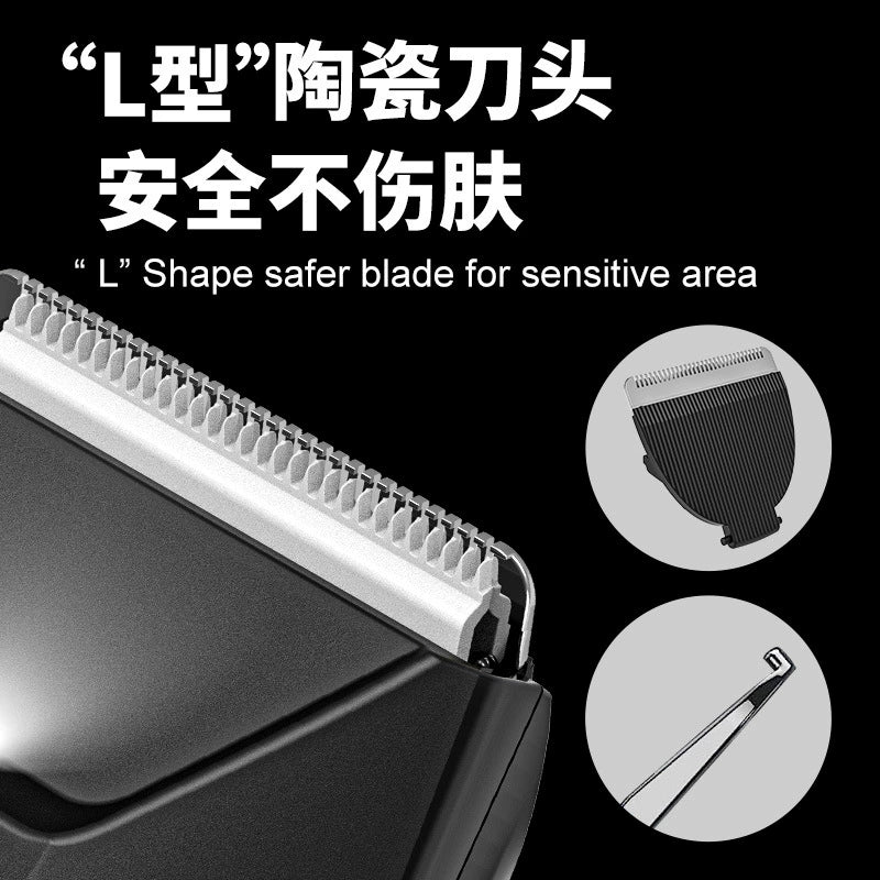 2 In 1 Electric Body Hair Trimmer Balls Shaver for Groin Pubic Replaceable Ceramic Blade Clipper Men Groomer Manscaping Machine Waterproof