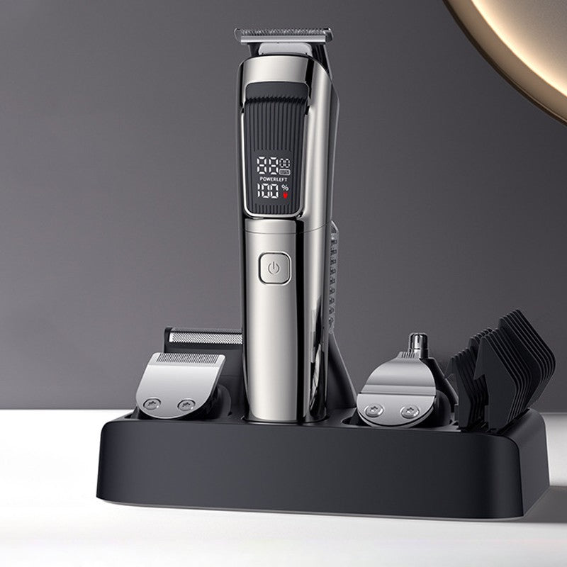 6 In 1 Electric Hair Clipper Set Men Hair Trimmer Body Grooming Kit Beard Shaver Razor Nose Trimmer Carving Clipper Free Shipping