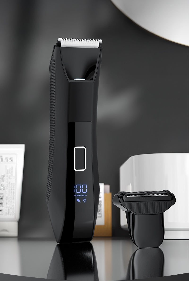 Ball Trimmer Body Shaver Pubic Clipper for Men Women 2 in 1 Electric Body Grooming Clipper Epilator Ceramic Blade Male Razor Waterproof