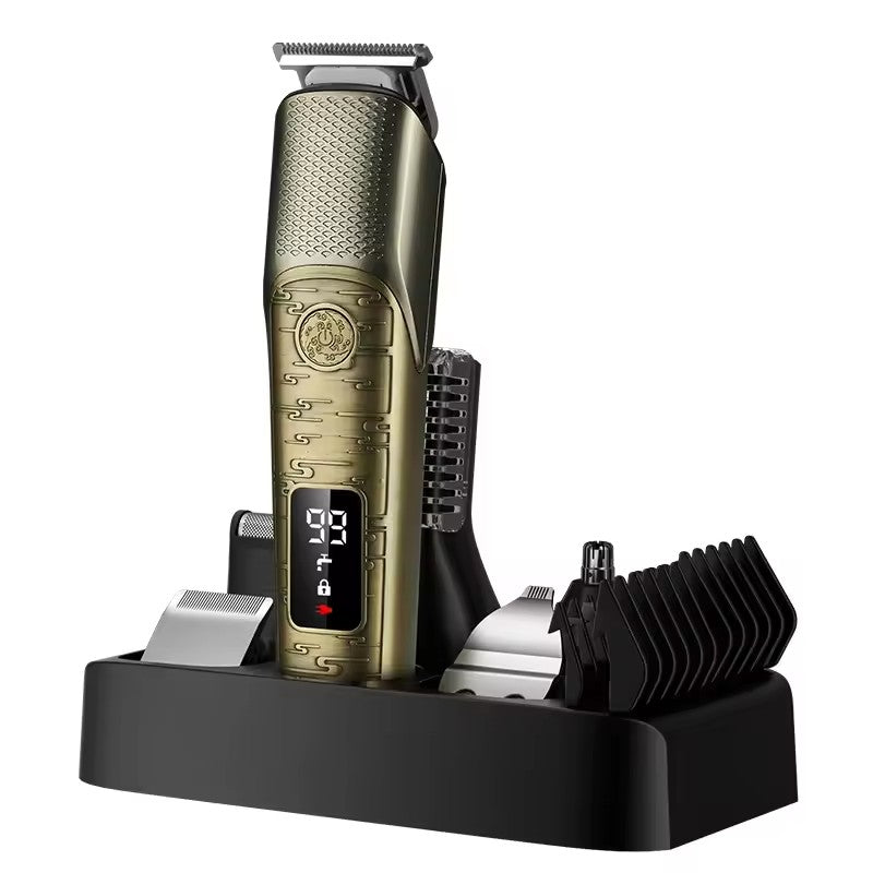 6 In 1 Electric Hair Clipper Set Men Hair Trimmer Body Grooming Kit Beard Shaver Razor Nose Trimmer Carving Clipper Free Shipping