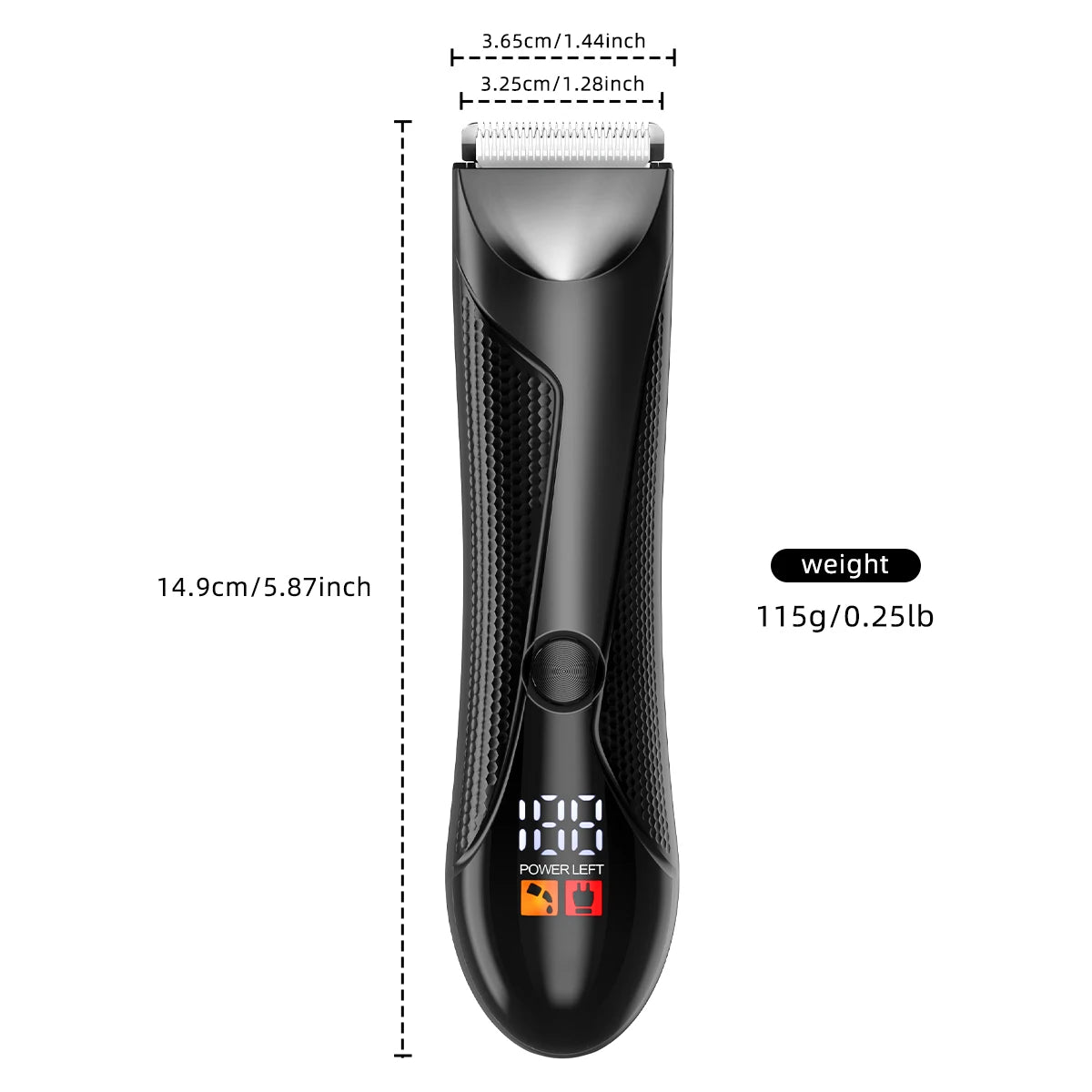 Body Hair Trimmer Machine Hair Clipper IPX6 Waterproof Cordless Men Electric Hair Cutting Bikini Trimmer for Men Groin Women Hair Remover