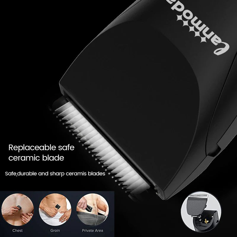 Groin Trimmer for Men Pubic & Body Groomer Electric Bikini Trimmer Hair Manscaper Removal Male Balls Shaver Waterproof