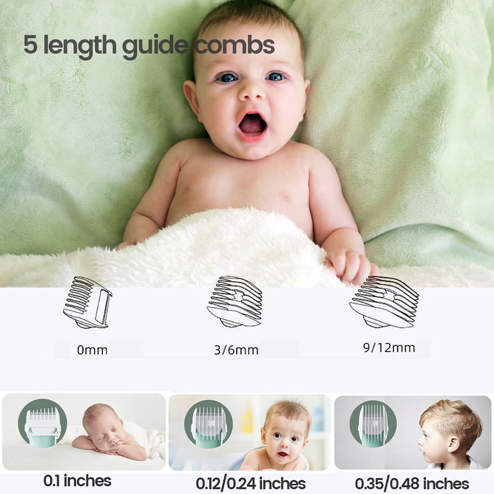 Waterproof Baby Hair Clippers Electric Rechargeable Kids Trimmer for Children Silent Grooming Cutter Shaving Machine Low Noise