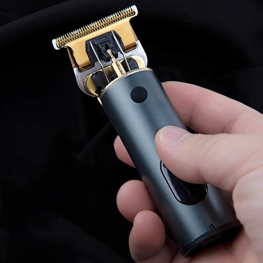 Professional Hair Clipper Small Baldhead Trimmer T9 Finishing Machine for Men Barber Shop Type-C Charged LCD Display