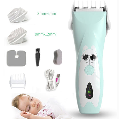 Waterproof Baby Hair Clippers Electric Rechargeable Kids Trimmer for Children Silent Grooming Cutter Shaving Machine Low Noise