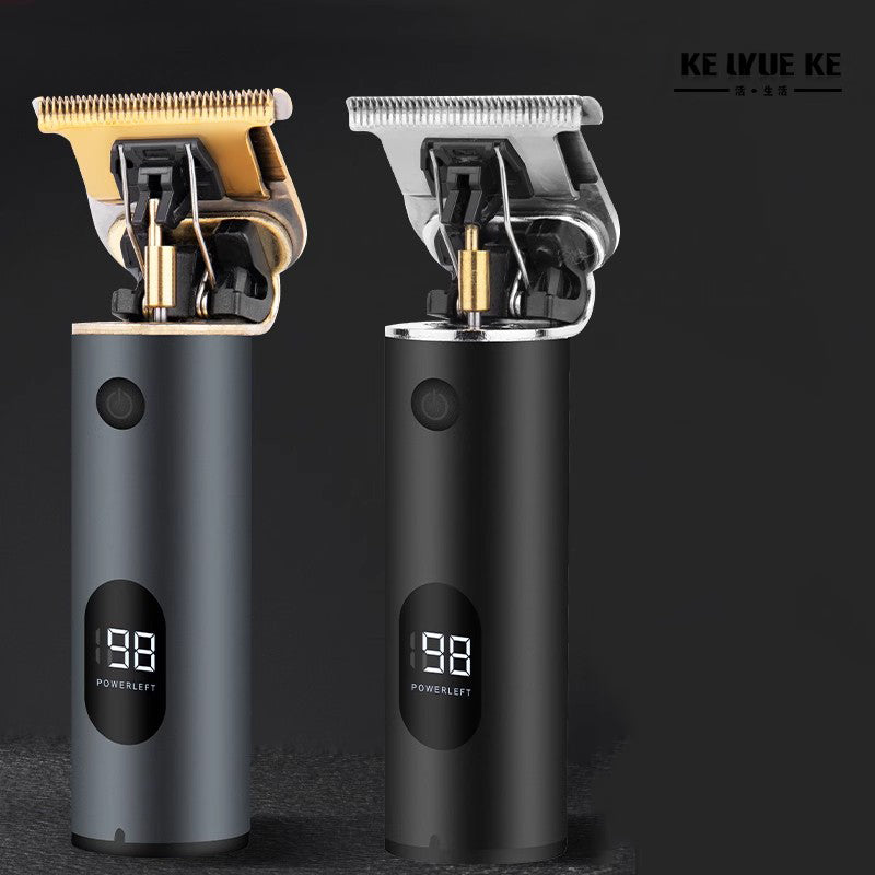 Professional Hair Clipper Small Baldhead Trimmer T9 Finishing Machine for Men Barber Shop Type-C Charged LCD Display