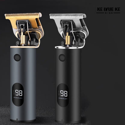 Professional Hair Clipper Small Baldhead Trimmer T9 Finishing Machine for Men Barber Shop Type-C Charged LCD Display