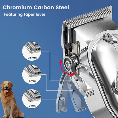 Full Metal Professional Dog Hair Clippers Pet Hair Trimmer Cat Shaver Haircut Machine Low Noise Grooming Animal Cutter