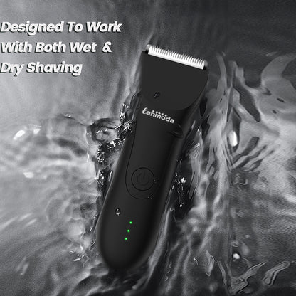 Groin Trimmer for Men Pubic & Body Groomer Electric Bikini Trimmer Hair Manscaper Removal Male Balls Shaver Waterproof