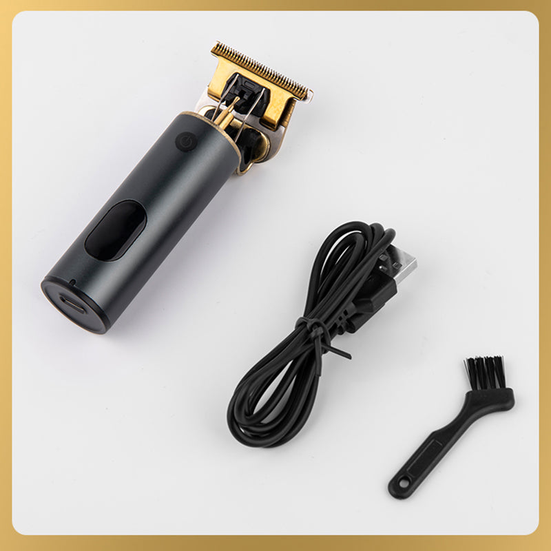 Professional Hair Clipper Small Baldhead Trimmer T9 Finishing Machine for Men Barber Shop Type-C Charged LCD Display