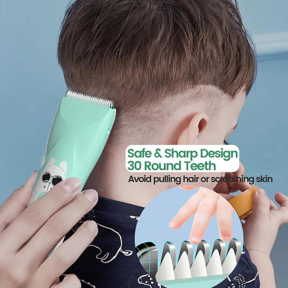 Waterproof Baby Hair Clippers Electric Rechargeable Kids Trimmer for Children Silent Grooming Cutter Shaving Machine Low Noise