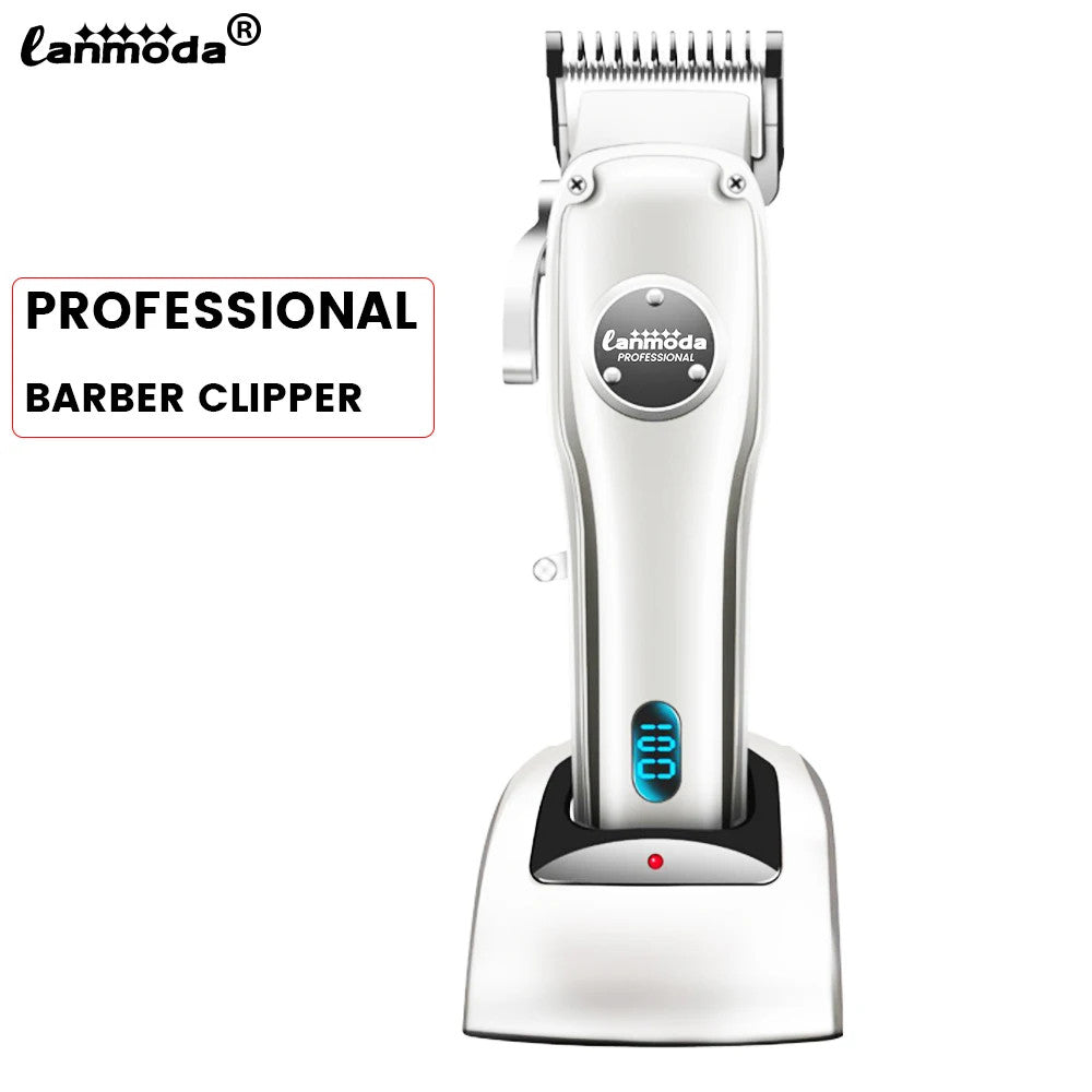 Barber Clipper Professional Electric Hair Trimmer For Men Full Metal Stainless steel Beard Haircut Machine Hair Salon Trimmer