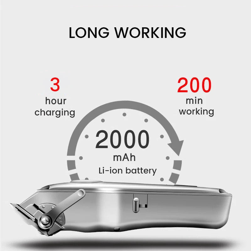 Barber Clipper Professional Electric Hair Trimmer For Men Full Metal Stainless steel Beard Haircut Machine Hair Salon Trimmer