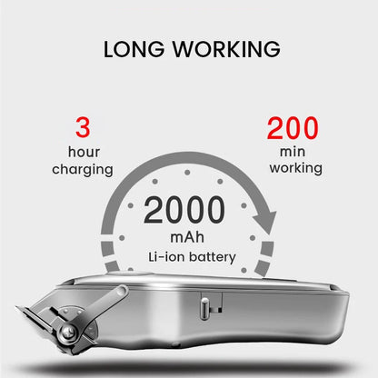 Barber Clipper Professional Electric Hair Trimmer For Men Full Metal Stainless steel Beard Haircut Machine Hair Salon Trimmer