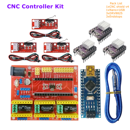 cnc shield V4 Nano V3 expansion board grbl controller TMC2209 A4988 DRV8825 for 3D printer laser engraving machine