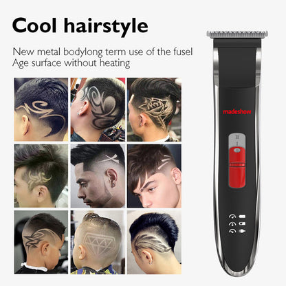 Madeshow M1+ Professional Hair Clippers for Men and Barber Shop Cordless Finishing Hair Trimmer Cutter Machine Beard Shaver Cutting