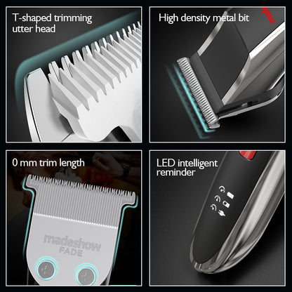 Madeshow M1+ Professional Hair Clippers for Men and Barber Shop Cordless Finishing Hair Trimmer Cutter Machine Beard Shaver Cutting