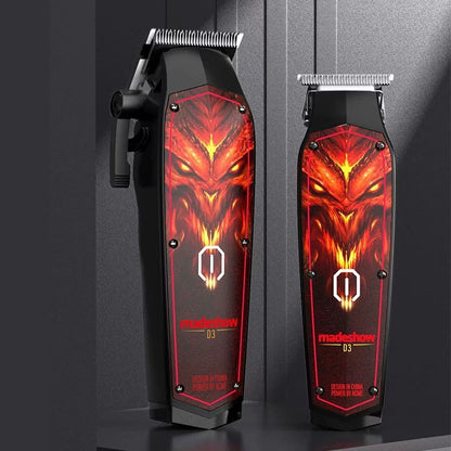MadeShow D3 D7  Professional Hair Clipper Bald Trimmer Set 0.1mm Haircut Cutter T Blade High Speed High Grade Clipper Machine