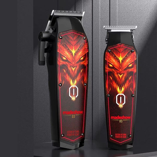 MadeShow D3 D7  Professional Hair Clipper Bald Trimmer Set 0.1mm Haircut Cutter T Blade High Speed High Grade Clipper Machine