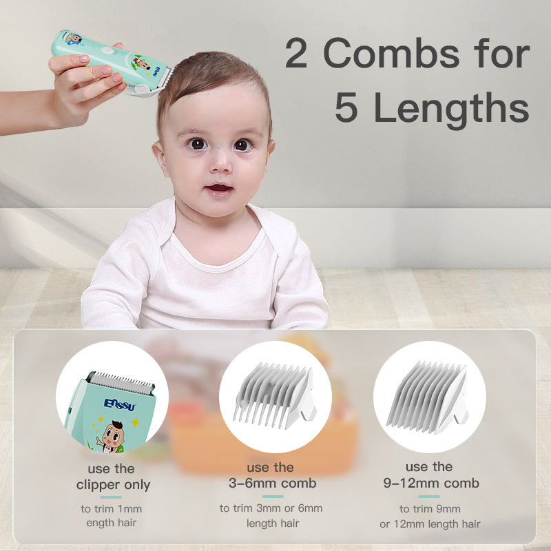 0-12 Years Old Baby Hair Clipper Haircut Machine Child Hair Trimmer Shaver for Kids and Toddler Rechargeable Cordless