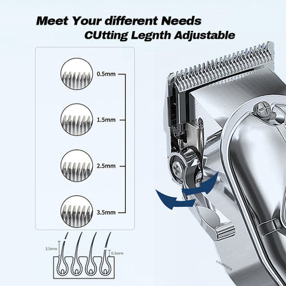 Full Metal Pet Clipper Digital Display Professional Cutting Machine Dog Hair Trimmers Cats Grooming Shaver Cutter for Animals