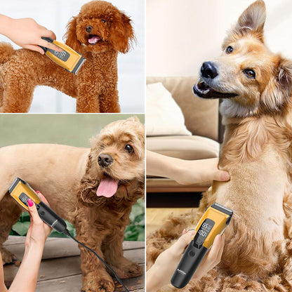 Professional Pet Hair Clipper Dog Trimmers Cat Grooming Shaver Type-C Charged Electric Puppy Cutting Machine for Small Middle or Big animal