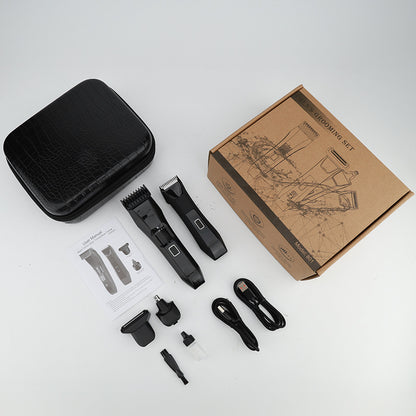 4-in-1 Body Trimmer IPX7 Waterproof Men's Grooming Clipper Beard & Nose & Ear Hair Trimmer Ball Shaver Multifunctional