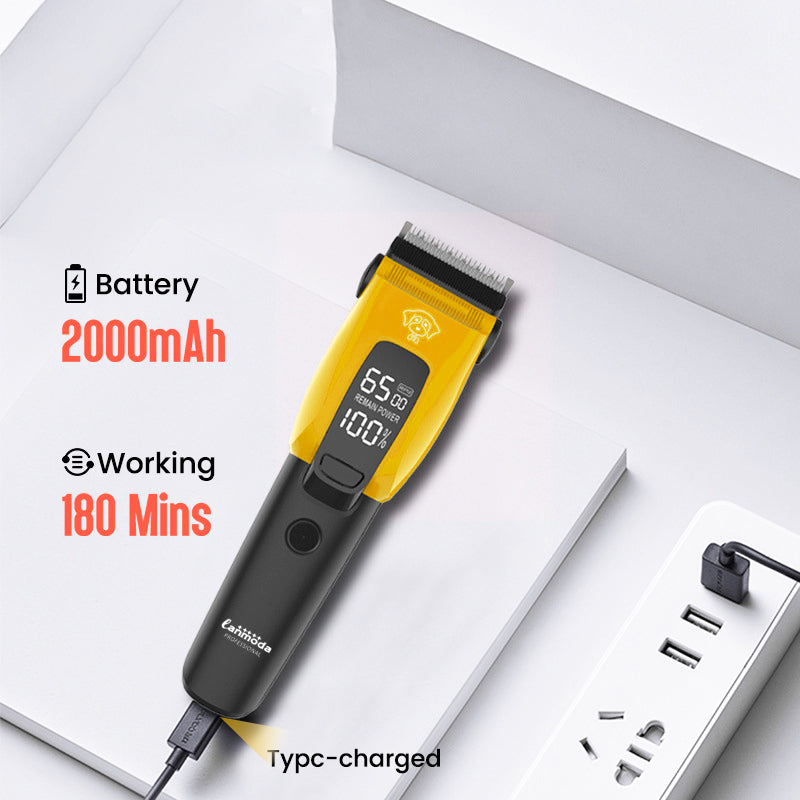 Professional Pet Hair Clipper Dog Trimmers Cat Grooming Shaver Type-C Charged Electric Puppy Cutting Machine for Small Middle or Big animal