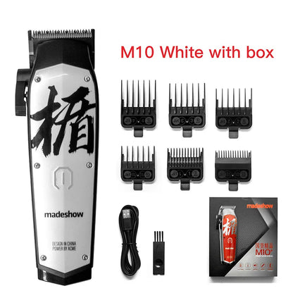 Madeshow M10 Professional Oil Head Bald Hair Clipper Barber Hair Salon Cutter Titanium Plated Ceramic Blade 7000rpm Hair Salon Trimmer