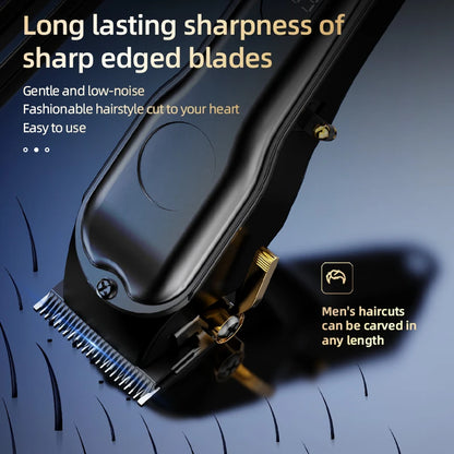 KIKIDO Hair Cutting Machine Professional Barber Clippers Cordless Cutter Machine Hair Digital Display Trimmer For Men Kids