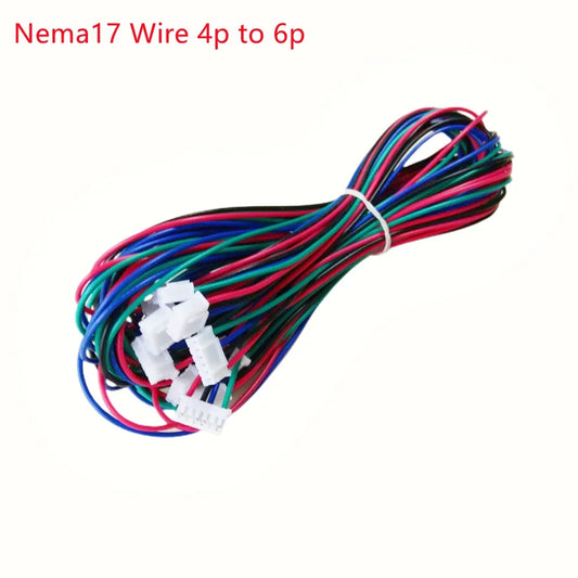 nema 17 stepper motor cable 4pin to 6pin wiring 100cm