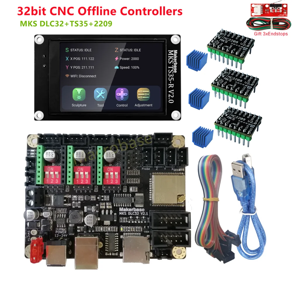 MKS DLC32 v2.1 32 bits GRBL offline controller TS35-R LCD display