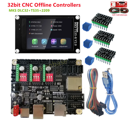 MKS DLC32 v2.1 32 bits GRBL offline controller TS35-R LCD display