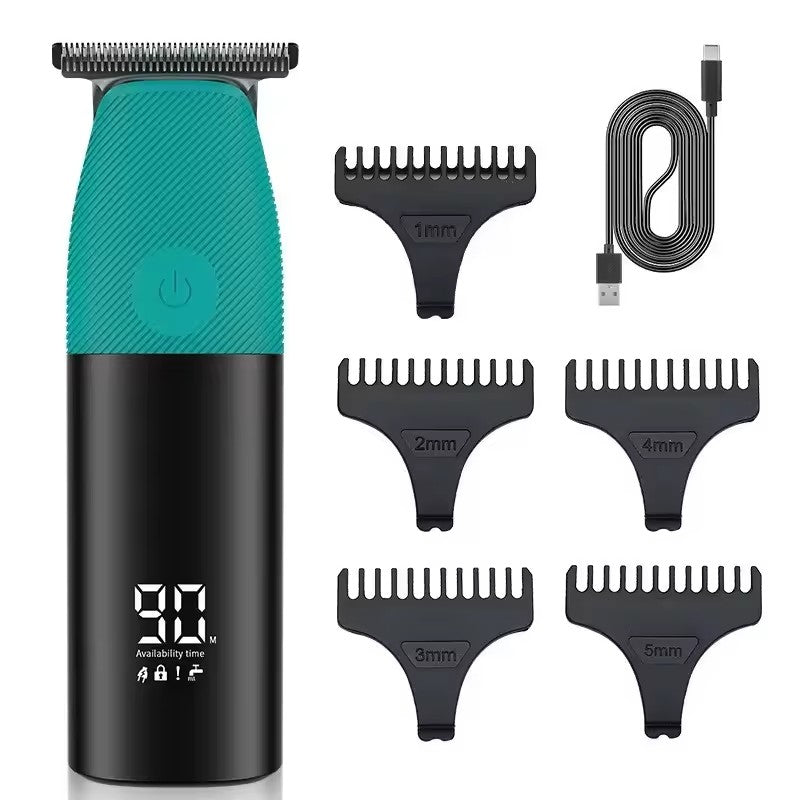 Bald Clipper Haircut Cutter Machine for Men Child T Blade Trimmer Type-c Rechargeable Oil Head Carving Electric